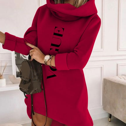 Women's Turtleneck Hooded Mid-length Sweater