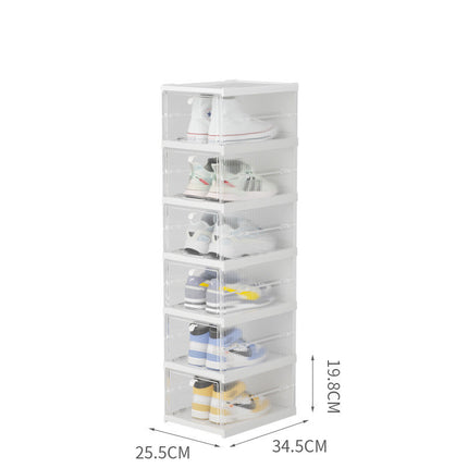 Installation-free Folding Shoes Plastic Dustproof And Transparent Storage Box