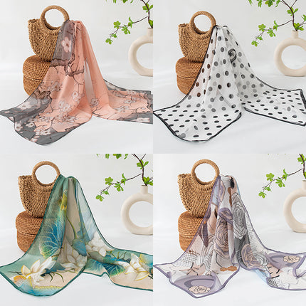 Silk Scarf Women's Mulberry Silk Printed Shawl