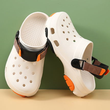 Men's Summer Wear Thick Bottom Increased Closed Toe Coros Slippers