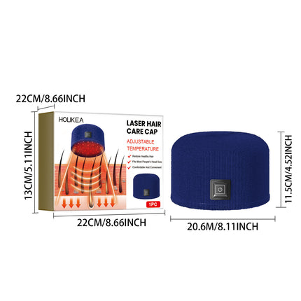 Houkea Dense Toupee Hair Repair Manic Thick Hairline Fixation Head Massage Care Heating Cap