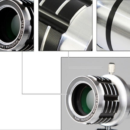 12X mobile telescope general 12 times long focal camera lens with three foot travel universal universal omnipotent