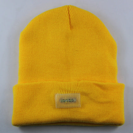 LED Headlamp Glowing Knit Warm Hat With A Flashlight For Camping Night Climbing Fishing Ski Novelty Lighting Warm Led Hat