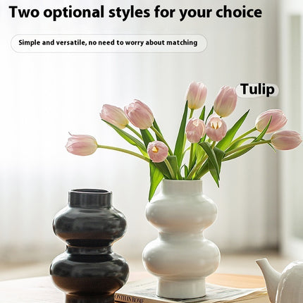 Nordic White Cream Style Ceramic Vase Decoration