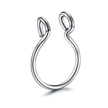 Fashionable stainless steel U-shaped nose ring