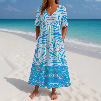 Women's Loose Fashion Printed Short Sleeve Dress