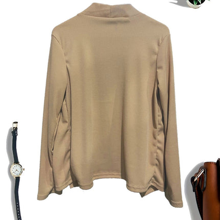 Long Sleeve Solid Color Casual Jacket Women