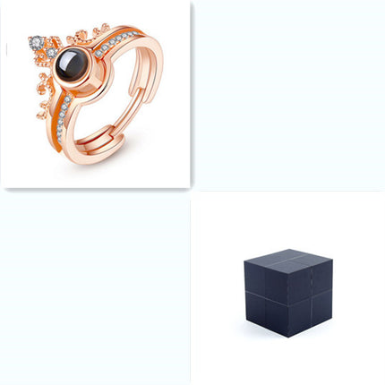 Valentine's Day Magic Cube Jewelry Packaging Box Personalisation Propose Marriage Ring Box