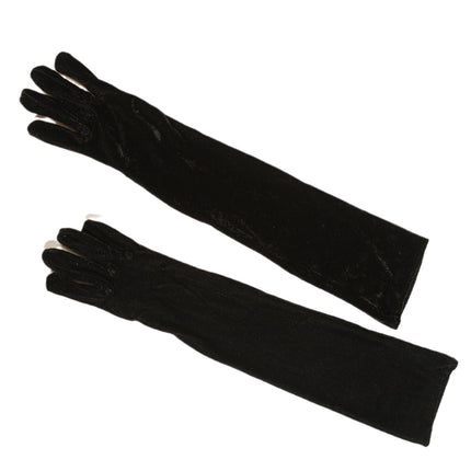 Gold Velvet Bridal Gloves