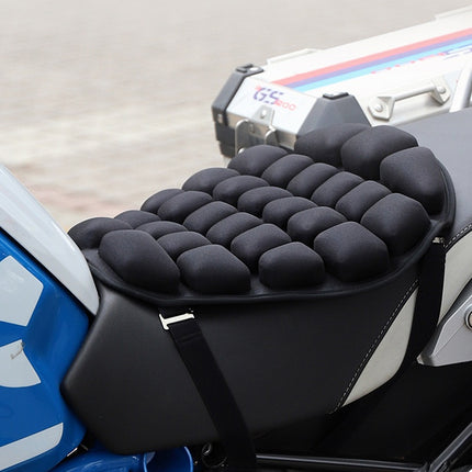 Three-dimensional airbag for motorcycle cushion