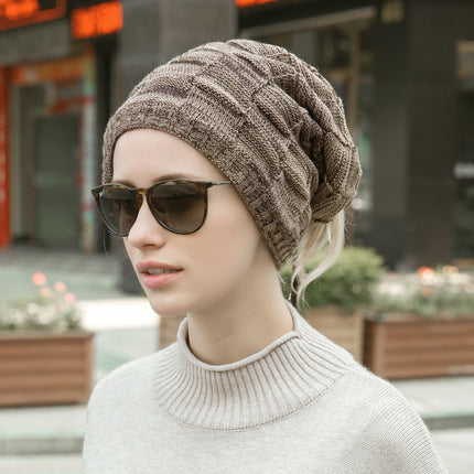 Multifunctional plus cashmere knitted hat