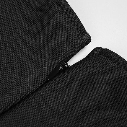 Women's Long Sleeve V-neck European And American Bandage One-piece Dress