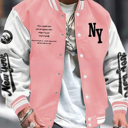 Men's Cardigan Baseball Uniform Jacket Coat
