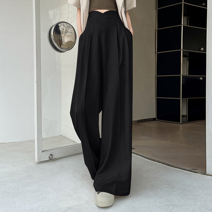 Advanced Sense High Waist Drooping Slimming And Straight Casual Mopping Pants