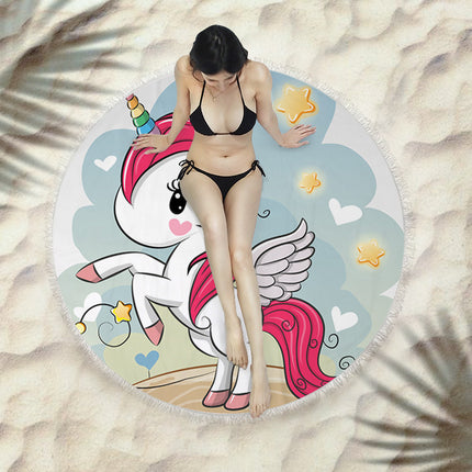 Fringed beach towel round bath towel beach towel