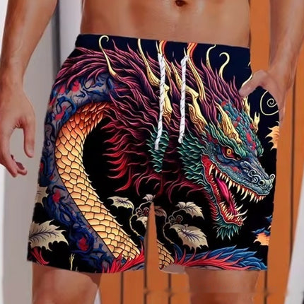 Men's Fashion 3D Printed Swimming Beach Shorts