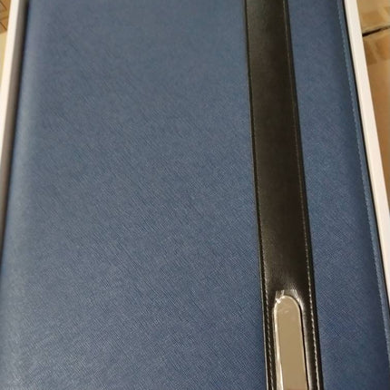 Business Document Bag A4 File Holder For Ipad Holder Zipper Notepad Porfolio With 5000 MAH Wiereless Charging Power Bank Inside