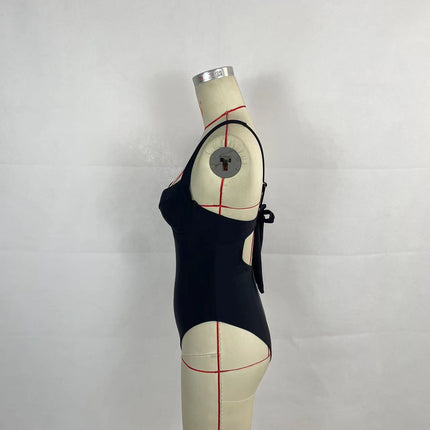 Women's Contrast Color One-piece Swimsuit Bikini