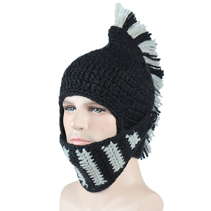 Hand-woven knitted hat
