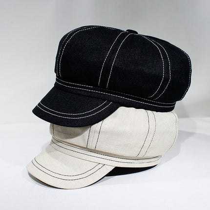 Female Tide Ins Octagonal Hat Spring And Summer British Retro