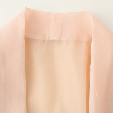 Beaded Silk Blended Short Kimono Coat