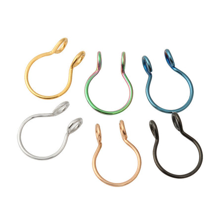 Fashionable stainless steel U-shaped nose ring