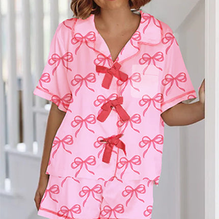 Heart Printing Short-sleeved Shorts Casual Suit Women's Homewear