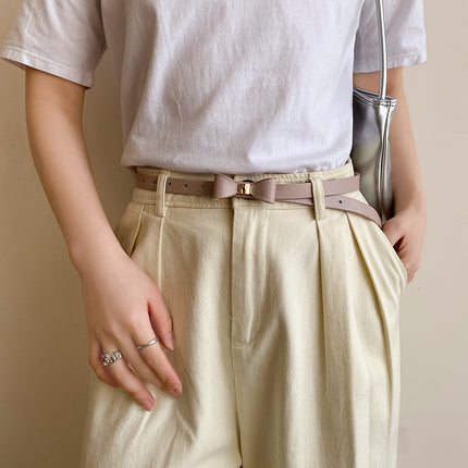 Women's Korean-style Bow Thin Belt All-matching