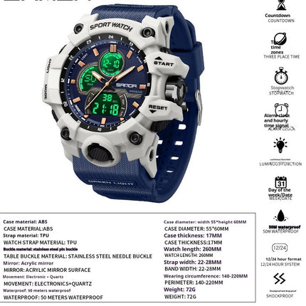 Dried Shrimp Cool Personality Student Fashion Sports Waterproof Electronic Watch