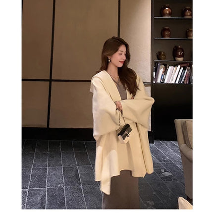 Autumn And Winter Double-faced Woolen Goods Cashmere Coat Small-sized Woolen Coat