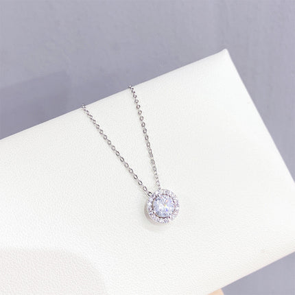 Women's Single Zircon Circle Personalized Fashion Necklace