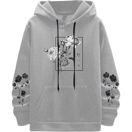 Fashion New Rose Print Casual Sweatshirt