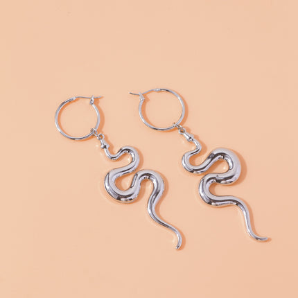 Women's Fashion Popular Snake-shaped Pendant Earrings