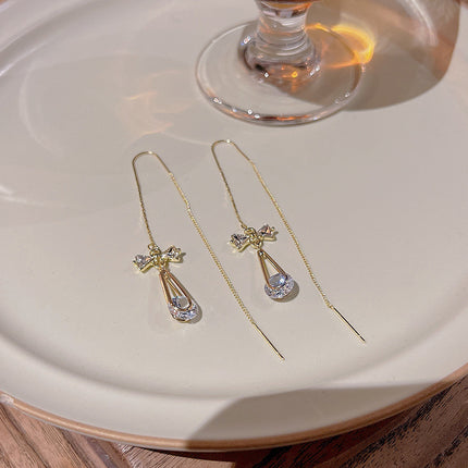Tassel Drop-shaped Zircon EAR Thread