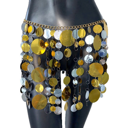 Sequin Stitching Women's Short Skirt