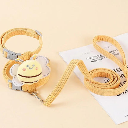 Cat Small Dog Wings Decoration Adjustable Chest Harness Leash Set Pet Supplies