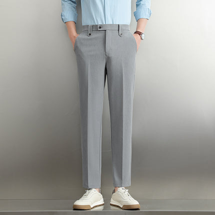 Simple Suit Pants Men's Loose Straight Business Trousers