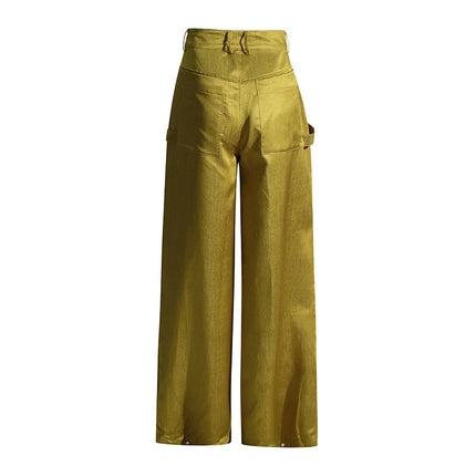 Niche Design High Waist Loose Casual Trousers