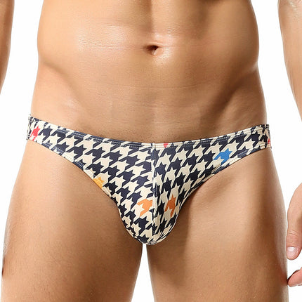 Men's Briefs Ice Silk Ultra-thin Printed