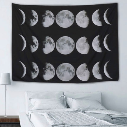 Starry universe moon hangs