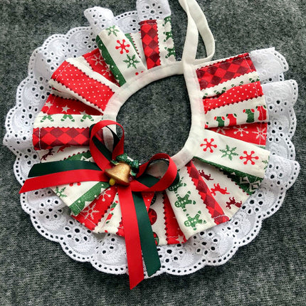 Pet Christmas Bow Tie Bib Slobber Scarf
