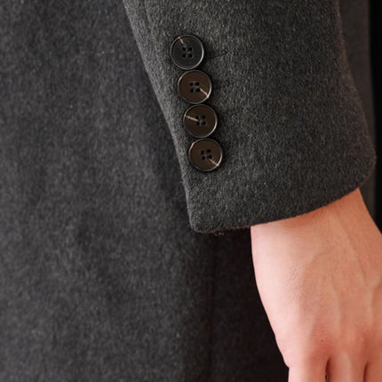 Double Breasted Coat Wool Atmospheric Field Coat