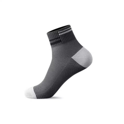 Mesh Breathable Solid Color Polyester Cotton Short Tube Massage Footbed Athletic Socks