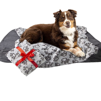Pet Blanket Flannel Cut Flower Footprints