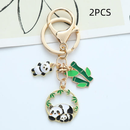 Cute Panda Flower Chinese Style Hand-made Keychain Creative Pendants