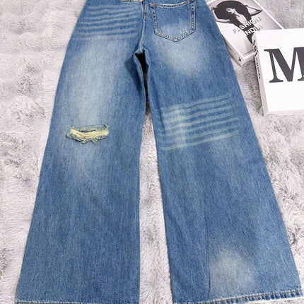 Ripped Fashion Special Women's Clothing Denim Trousers