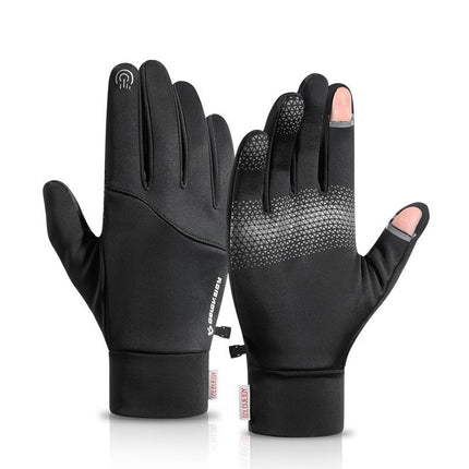 Men's Outdoor Windproof Zipper Touch Screen Gloves