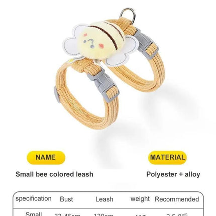 Cat Small Dog Wings Decoration Adjustable Chest Harness Leash Set Pet Supplies