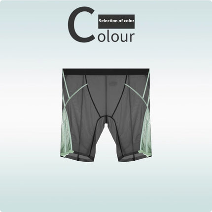 Ice Silk Sports Underpants Men's Non-trace Wear Leg Quick Dry Plus Long Wear Crotch