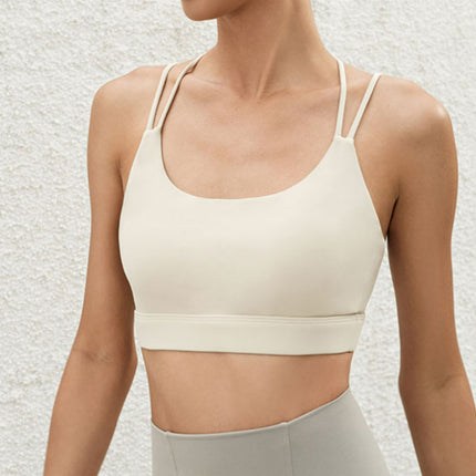 Geometric Line Shoulder Strap Beauty Back Sports Underwear